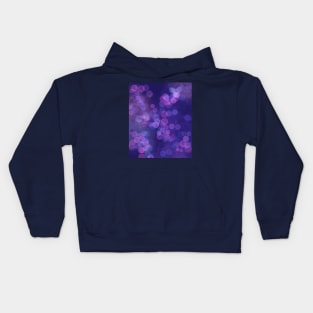 Deep Blue and Purple Cosmos Bubbles Kids Hoodie
